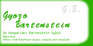 gyozo bartenstein business card